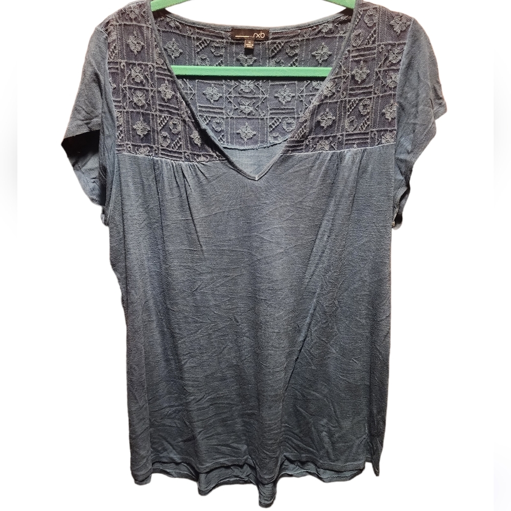 Womens casual blouse with lace detail